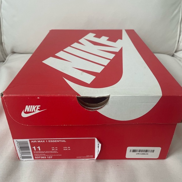 Nike Air Max 1 Essential USA Olympics Size US 11 White Metallic Gold Mid Navy - Picture 8 of 8